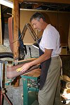 Shaping a wooden flute