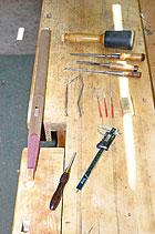 The heart of the wooden flute and the tools that craft it