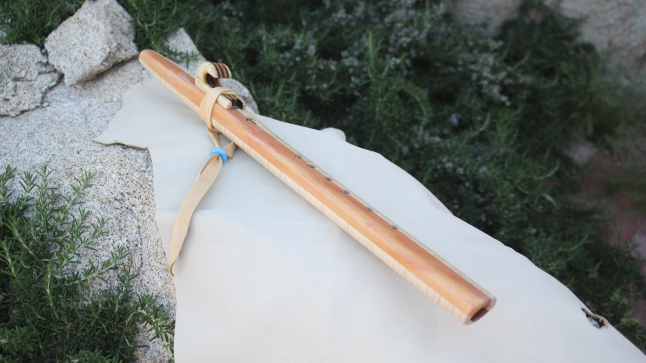 Pink Ivory Wood & African Mahogony Sundance Native American Style Flute (G- 440Hz)