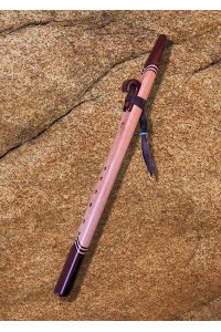Curly Pecan and Indian Rosewood  Native American Style Love Flute (E - 432Hz)