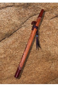 Zebrawood and Peruvian Walnut Native American Style Love Flute  (F# - 440Hz)