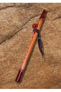 Canary Wood and Bloodwood Native American Style Love Flute (G - 432Hz) 