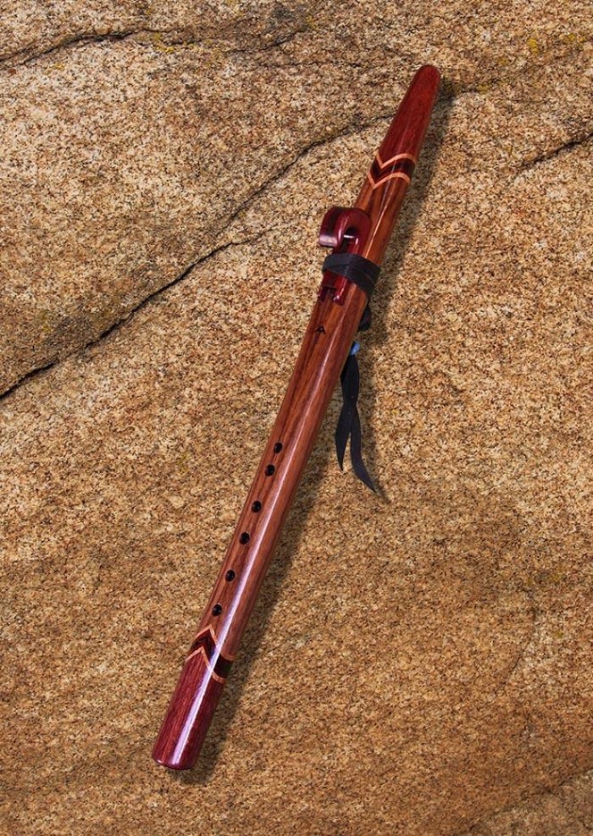 Figured Walnut and Purple Heart Native American Style Love Flute (G - 432Hz)