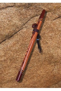 Zebrawood and Purple Walnut Native American Style Love Flute (G - 440Hz)