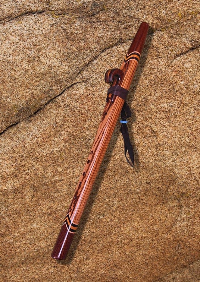 Zebrawood and Purple Walnut Native American Style Love Flute (G - 440Hz)
