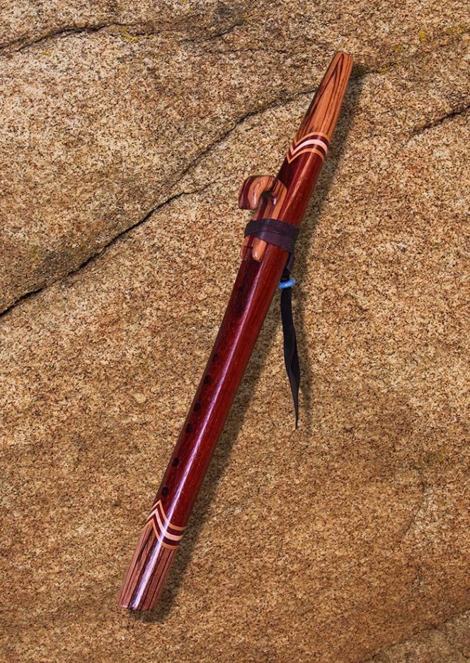 Padauk and Zebrawood Native American Style Love Flute (A - 432Hz)